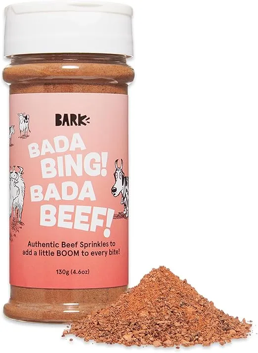 BARK Beef Dog Treat Topper High Protein Limited Ingredient Meal Mixer, All Life Stages, Rosemary Extract for Large & Small Breeds, Elevate Dog Food Dining, Shake & Pour for Dog Bowls