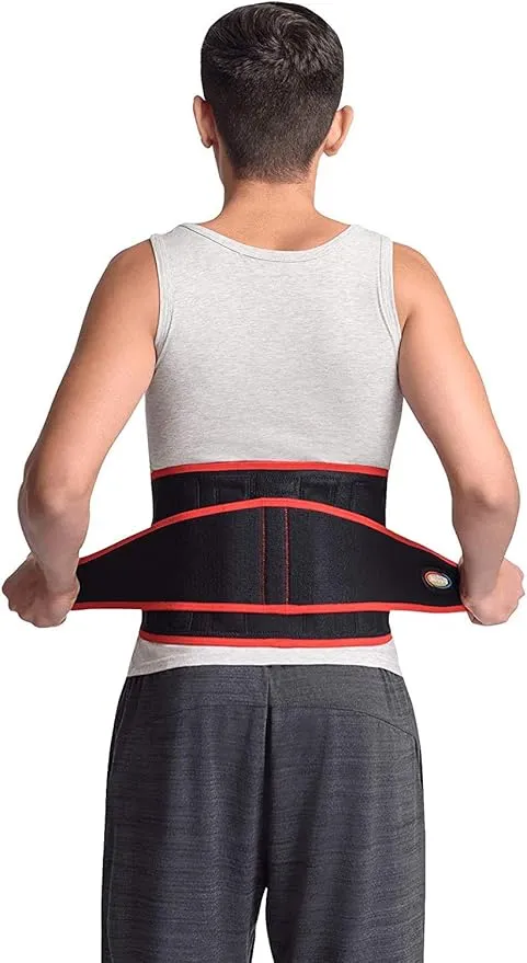 MAXAR Airprene Sports Back Brace W/ Powerful 18 Magnets, Warm & Breathable, Six Spring Metal Stays, Prevent Back Injuries, Support Belt for Lumbosacral, Heavy Lifting & Lower Back Pain, BMS-512 XXL