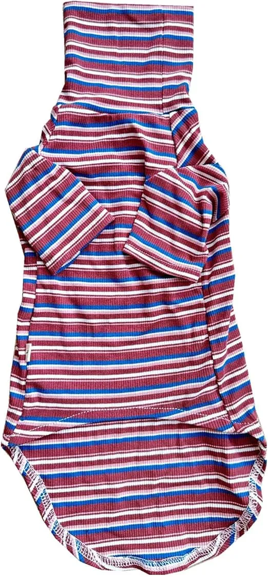 Vintage Stripes Sphynx Hairless Cat Cute Breathable Summer Cotton T-Shirts Pet Clothes,Round Collar Vest Kitten Shirts Sleeveless, Cats & Small Dogs Apparel (S (2-3.5 lbs), Vintage Wine)
