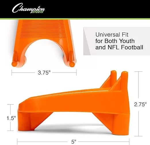 Champion Sports Hevy Duty Football Kickoff Kicking Tee - High Visibility Orange - 1"