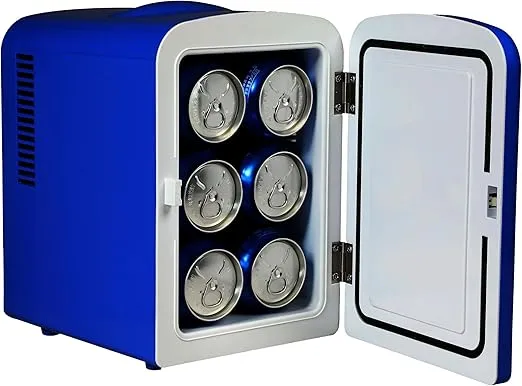 CURTIS Pepsi 6-can Mini Fridge, BLUE, 4 liters