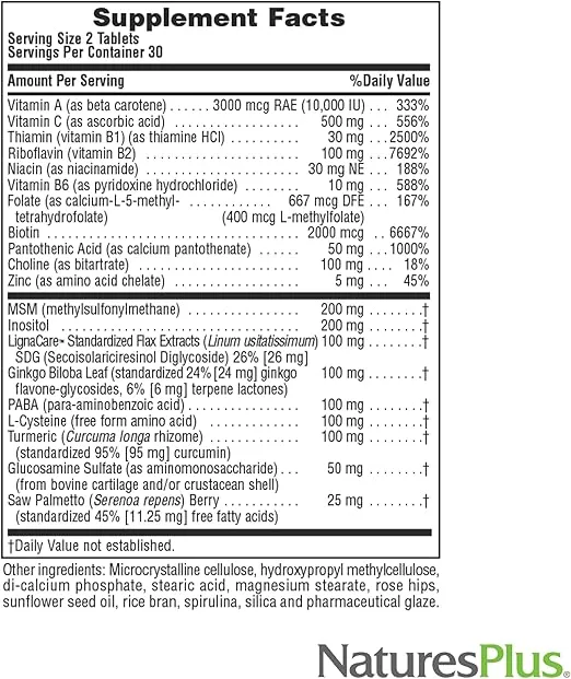 NaturesPlus Women’s Ultra Hair Plus - 60 Sustained Release Tablets, Pack of 2 - Nutritional Support for Healthy Hair Structure - Gluten Free - 60 Total Servings