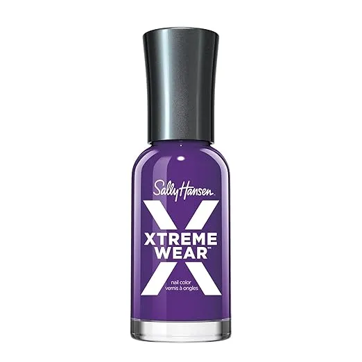 Sally Hansen Xtreme Wear Nail Polish, Streak-Free, Shiny Finish, Long-Lasting Nail Color, Purple Craze, 0.12 fl oz