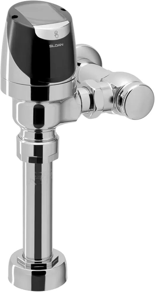 Sloan SOLIS 8111 Exposed Sensor Water Closet Flushometer, 1.28 GPF Flush Valve - Solar-Powered, Infrared Sensor w/Courtesy Flush Override Button, Single Flush, Fixture Connection Top Spud, 3370002