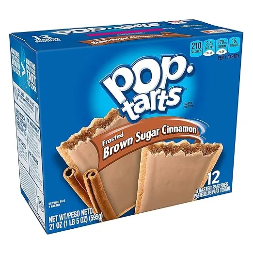 Kellogg's Pop-Tarts Frosted Toaster Pastries Frosted Brown Sugar Cinnamon,1.76 Ounce (Pack of 36)