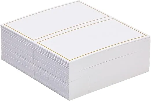 100 Pack Wedding Place Cards for Table Setting, Blank Table Name Cards, Gold Place Cards for Birthday, Banquet, Events, Reserved Seating