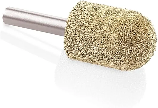 Kutzall Original Ball Nose Rotary Burr, 1⁄4" Shaft, Fine - Woodworking Attachment for Bosch, DeWalt, Milwaukee. Abrasive Tungsten Carbide, 3⁄4" (19mm) Dia. X 1-1⁄8" (28.5mm) Length, BN-34G
