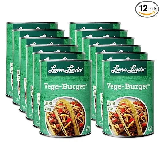 Loma Linda - Plant-Based Meats (Vege Burger (15 oz.), 12 Pack)