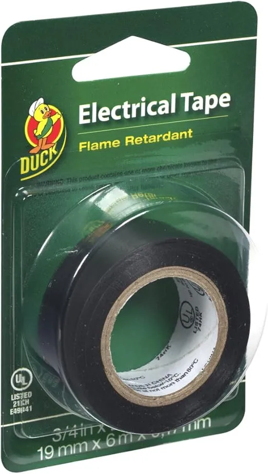 Duck Brand 373447 Professional Electrical Tape, 0.75-Inch by 20-Feet, Single Roll, Black