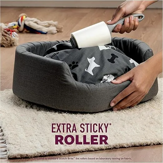 Scotch-Brite Pet Extra Sticky Hair Lint Roller, 95 Sheets(Packaging May Vary)