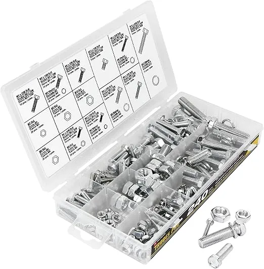 Trades Pro 836344 240Pc Zinc Metric Nut & Bolt Assortment, Combination Pack