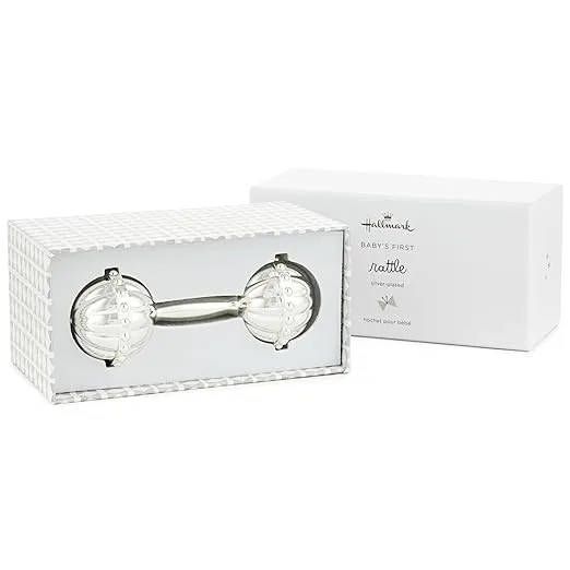 Hallmark Baby's First Rattle (Silver Plated)