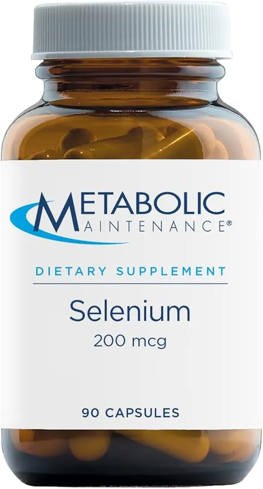 Metabolic Maintenance Selenium - 200mcg L-Selenomethionine Form for Superior Bioavailability, with Vitamin C - Detox, Immune + Antioxidant Support Supplement (90 Capsules)
