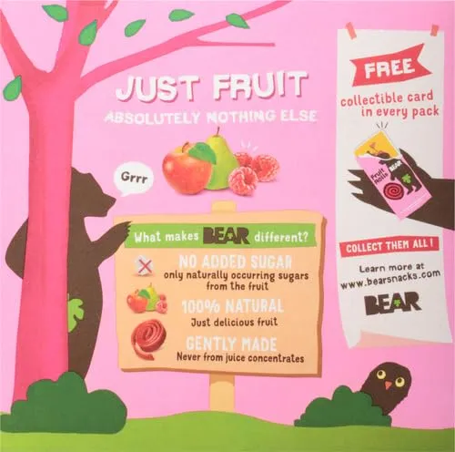 Bear Yoyo Fruit Roll Raspberry Multipack, 3.5 oz