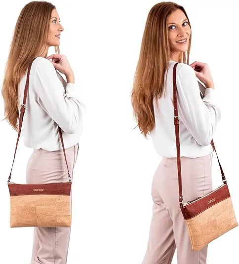 Cork Purse – Cork Handbags for Women, Vegan Crossbody Bag Cruelty Free Black Color