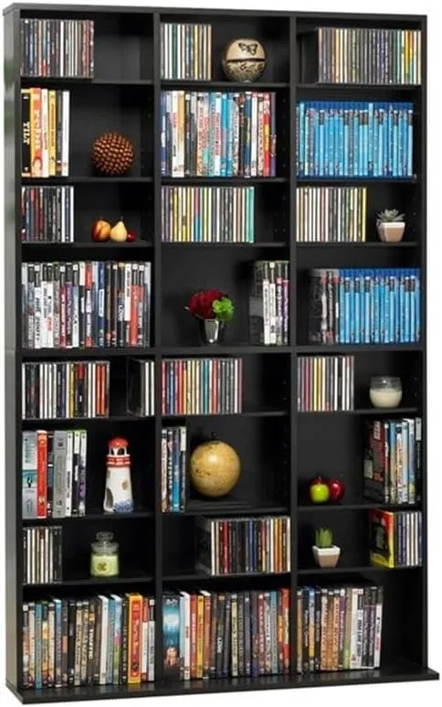 Atlantic Oskar 756 Media Storage Cabinet – Protects & Organizes Prized Music, Movie, Video Games or Memorabilia Collections, PN 38435713 in Espresso