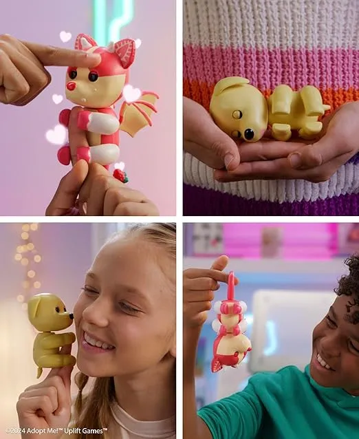 Fingerlings Adopt Me! x Dog, Interactive Pet with 40+ Sounds & Reactions (Ages 5+)