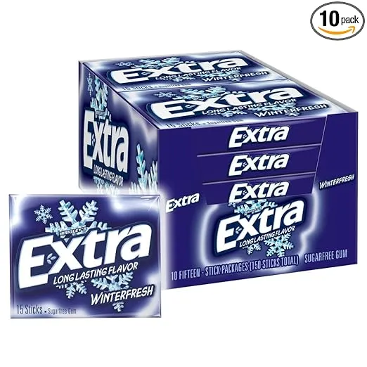 Extra Wrigleys Winterfresh Gum, 15 Count Sticks (Pack of 10)