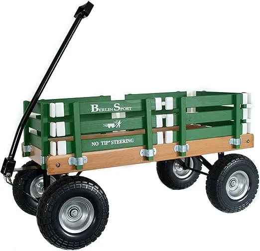 Berlin Flyer Sport Wagon - Model F410 - Amish Made in Ohio, USA - 10" No-Flat Tires (Emerald Green)