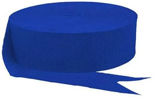 Vibrant Jumbo Bright Royal Blue Crepe Roll - 500 Feet (1 Piece) - Premium Quality, Perfect for Events & Parties