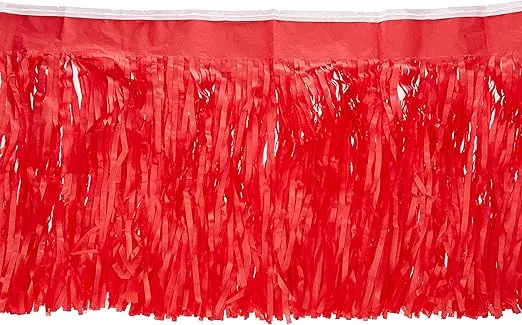 6-Ply Red Tissue Fringe Drape