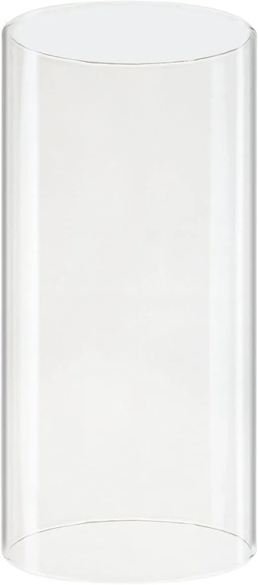 CYS EXCEL D-3" H-6" Glass Open Ended Hurricane Candleholder Bottomless Cylinder Sleeve Clear Chimney Shade Tube Cover, 1 Piece
