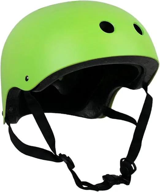 Krown Black Shell with Black Strap Skateboard Helmet