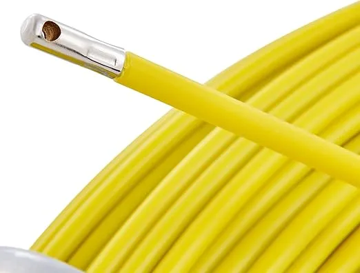 VEVOR Fish Tape Fiberglass, 1/4 in, Electrical Fish Tape 425ft, Duct Rodder Fishtape Wire Puller, Cable Running Rod with Steel Reel Stand 6MM x 130M