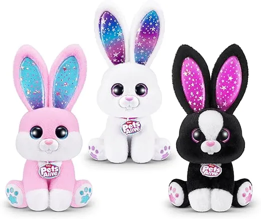 Pets Alive Magic Bunnies (Sootie) by ZURU Electronic Plush Unboxing Surprise Interactive Magic Toy