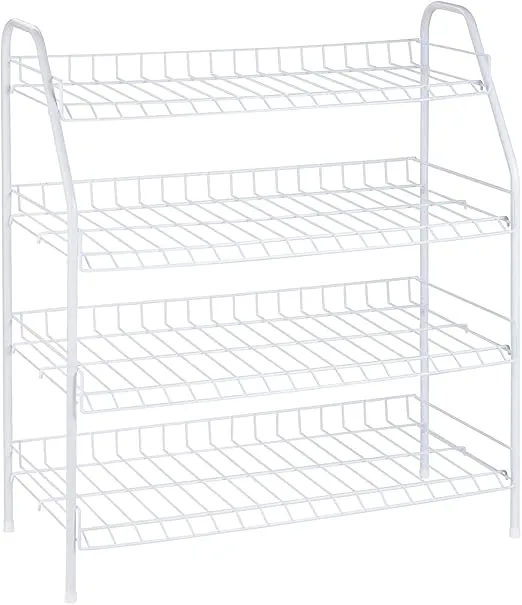 Honey-Can-Do 4-Tier Storage Rack, White SHO-09490 White, 40 lbs