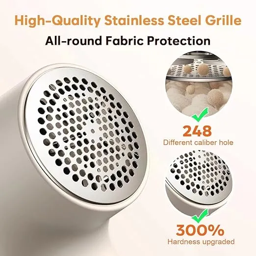𝗥𝗲𝗰𝗵𝗮𝗿𝗴𝗲𝗮𝗯𝗹𝗲 Fabric Shaver, coldSky Lint Remover for Clothes with 3 Replaceable Blades, Electric Lint Shaver with Digital Display, 3-Speeds Defuzzer for Removing Fuzz and Pill from Sweater