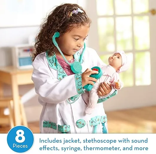 Melissa & Doug Doctor Role Play Costume Dress-Up Set (7 pcs) Frustration-Free Packaging