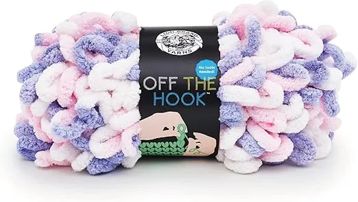 Lion Brand Yarn Off the Hook Yarn, Bulky No-Needle Craft Yarn for Crocheting, Hand-Knitting Yarn, 1-Pack, Unicorn