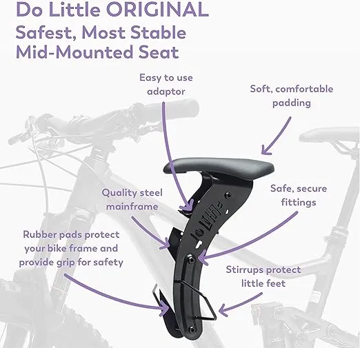 Front-Mounted Kids Bike Seat for Active Riding