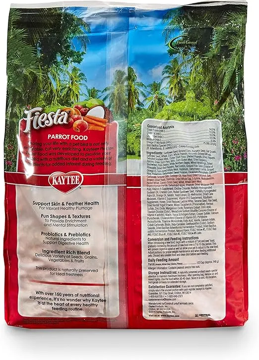 Kaytee Fiesta Parrot Pet Bird Food, 4.5 Pound