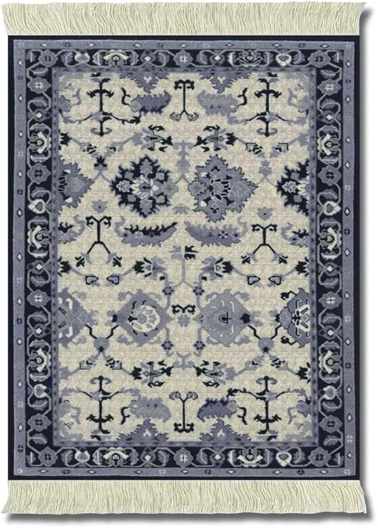Lextra Indienne Colonial Williamsburg, 10.25 x 7.125 Inches, MouseRug, Navy, Light Blue and Cream, One (MWD-1)