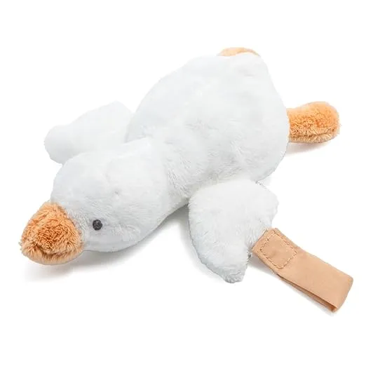 Carter's Duck Plush Rattle with Loop Teether for Infants and Babies