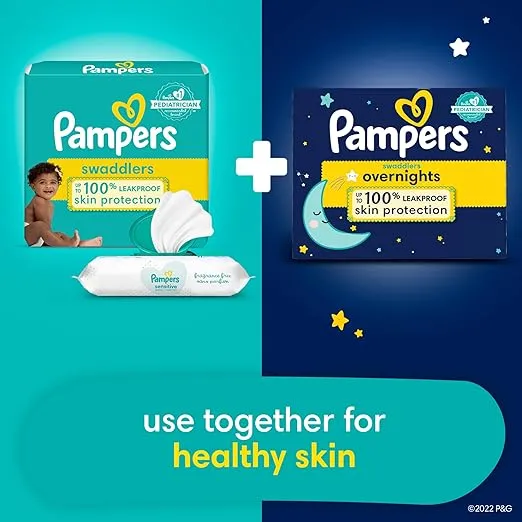 Pampers Swaddlers Diapers - Size 1, 96 Count, Ultra Soft Disposable Baby Diapers