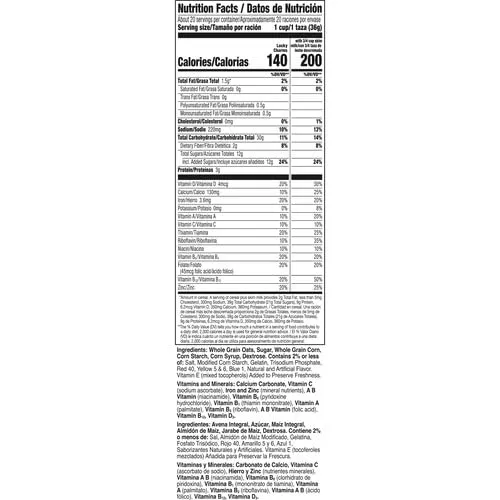 Lucky Charms Gluten Free Cereal with Marshmallows, Kids Breakfast Cereal, Mega Size, 26.1 oz