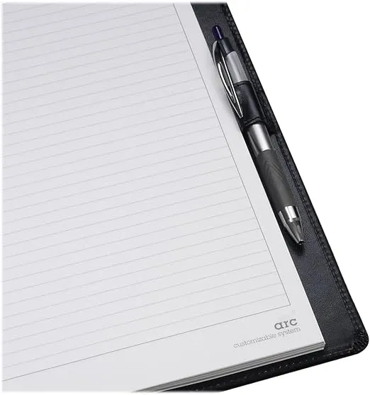 Arc Customizable Leather Notebook System, 8.5 x 11, Black