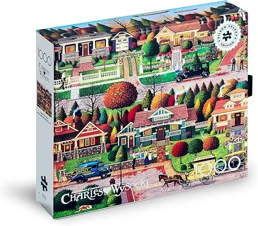 Buffalo Games - Charles Wysocki - Labor Day in Bungalowville - 1000 Piece Jigsaw Puzzle for Adults Challenging Puzzle Perfect for Game Nights - Finished Puzzle Size is 26.75 x 19.75