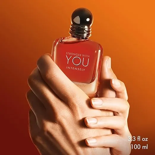 Armani Beauty - Stronger With You Intensely - Cologne for Men - Fougère Ambery Woody Men’s Fragrance - Pink Pepper, Lavender, Vanilla Notes