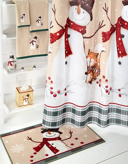 Avanti Linens - Bath Mat, Cotton Non-Skid Bath Rug, Holiday Home Decor (Friends Gather Collection)