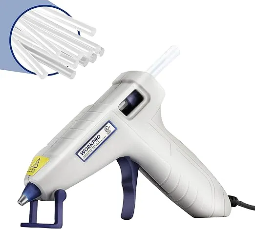WORKPRO Mini Hot Glue Gun Kit, 20pcs Hot Glue Sticks Included, Lightweight Hot Melt Glue Gun for Decoration, Craft, School Art, DIY, Home Repairs