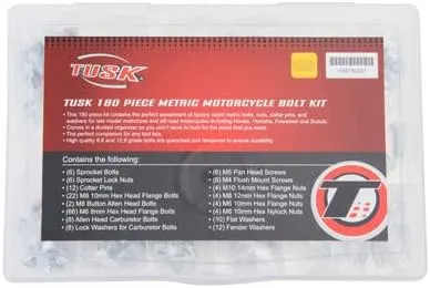 Tusk 180 Piece Metric Motorcycle Bolt Kit