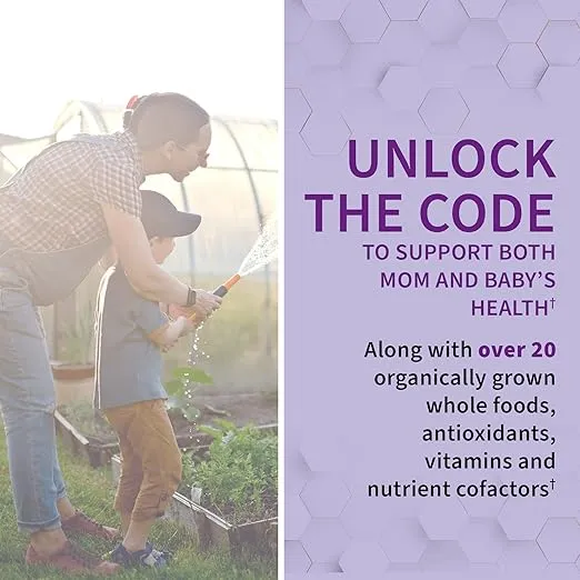 Prenatal Multivitamin for Women from Whole Foods with Biotin, Iron & Folate not Folic Acid, Probiotics for Immune Support - Vitamin Code Raw by Garden of Life - Pregnancy Must Haves - 180 capsules