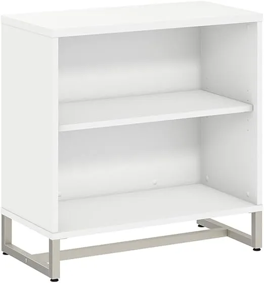 Bush Business Furniture Method 2 Shelf Bookcase Cabinet in White