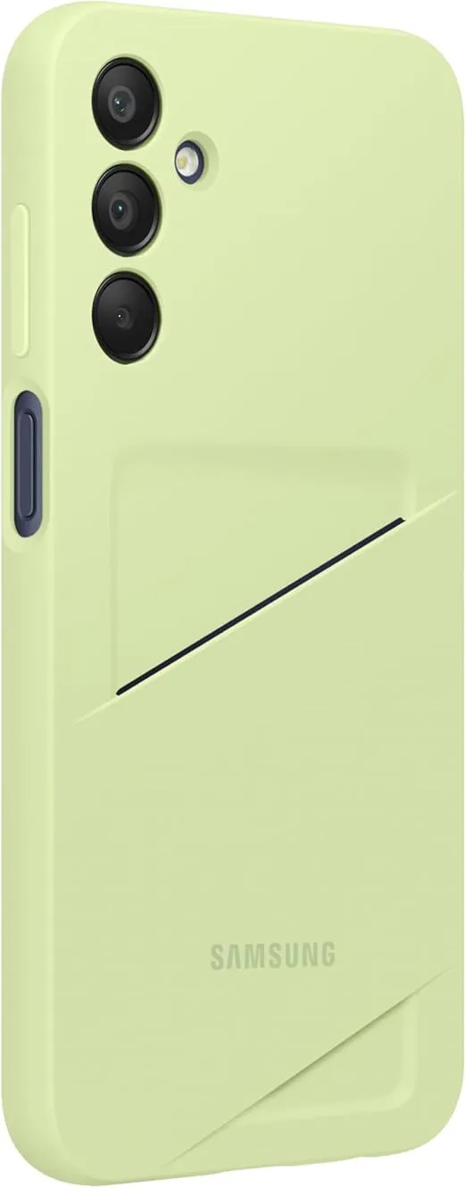 SAMSUNG Galaxy A15 5G Card Slot Phone Case, Protective TPU Cover with ID Pocket Holder, Finger Tap Control for Credit Card Payment, US Version, EF-OA156TMEGUS, Lime