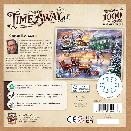 MasterPieces 1000 Piece Jigsaw Puzzle for Adults, Family, Or Youth - an Evening Skate - 19.25"x26.75"