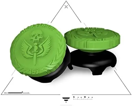 KontrolFreek Call of Duty: Modern Warfare II Performance Thumbsticks for PlayStation 4 (PS4) and PlayStation 5 (PS5) | 2 High-Rise, Hybrid/Flat | Black/Green